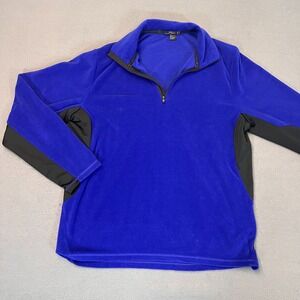 RLX Ralph Lauren Mens XL 1/4 Zip Golf Pullover Sweatshirt Fleece Two Tone Blue